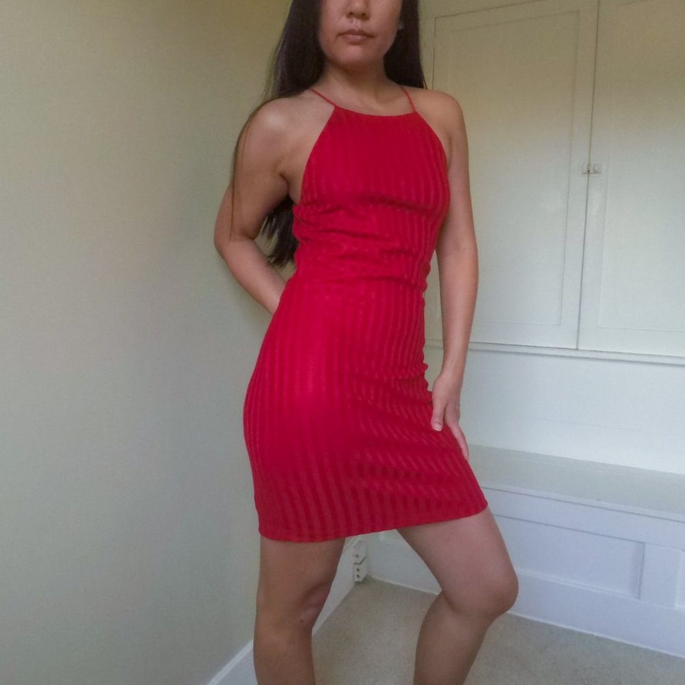NBD Racer Ribbed Mini Dress - Picture 3 of 6